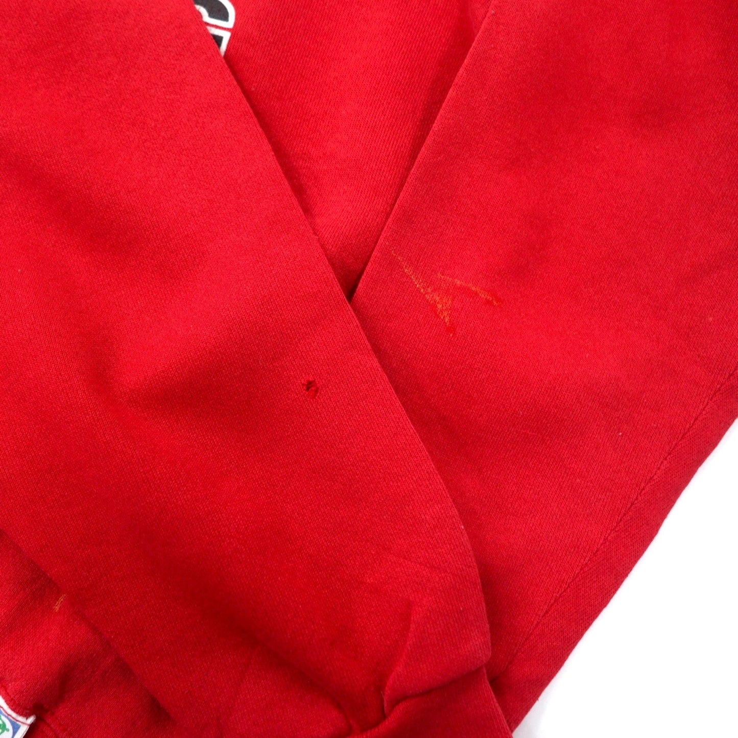 DISCUS ATHLETIC USA製 90年代 プリント スウェット L レッド コットン 両面プリント LINCOLN WAY