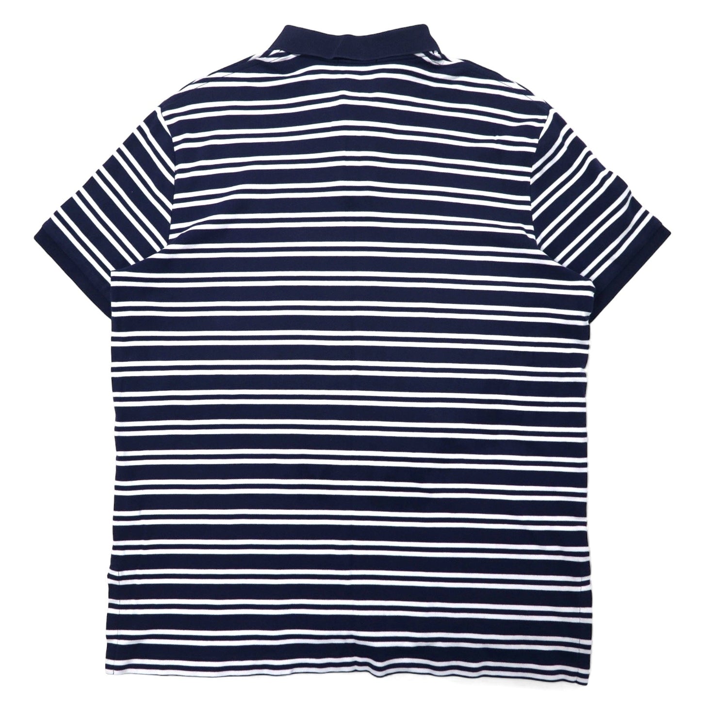 POLO RALPH LAUREN ボーダー ポロシャツ XL ネイビー ホワイト コットン スモールポニー 刺繍
