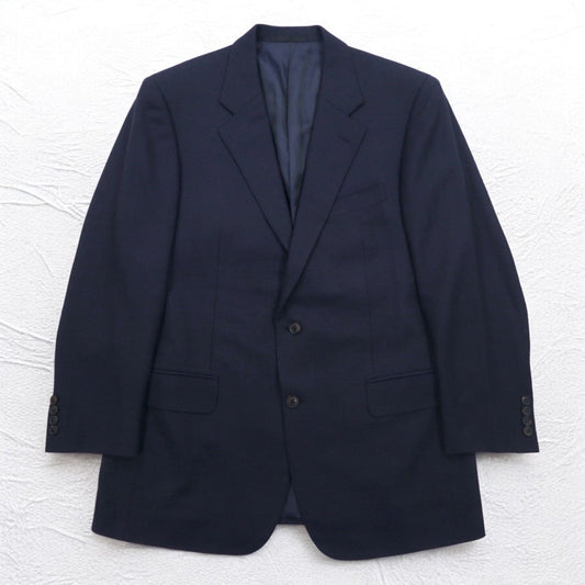 BURBERRY 2B テーラードジャケット スーツ XL ネイビー ウール 羊毛 SUPER 100s 日本製