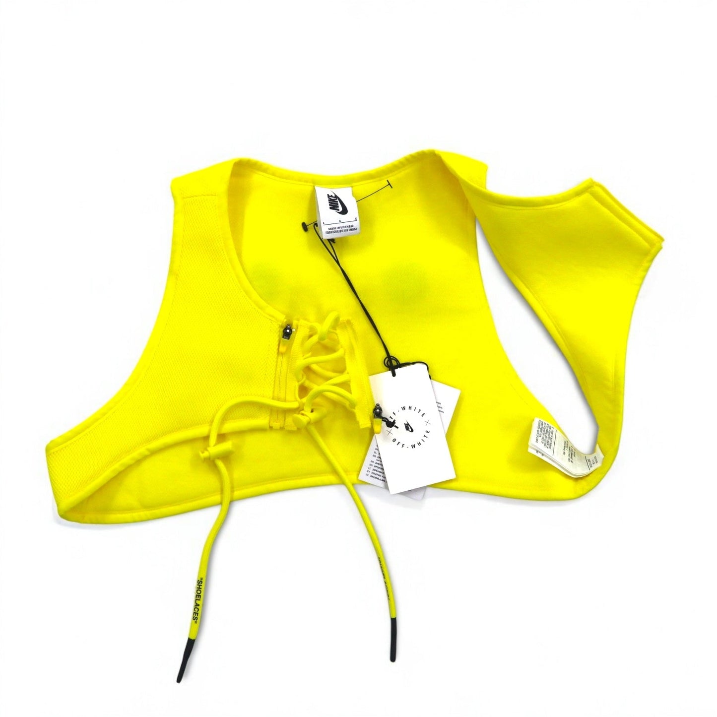 OFF-WHITE × NIKE ユーティリティーベスト L イエロー ポリエステル メッシュ BV8054-731 未使用品