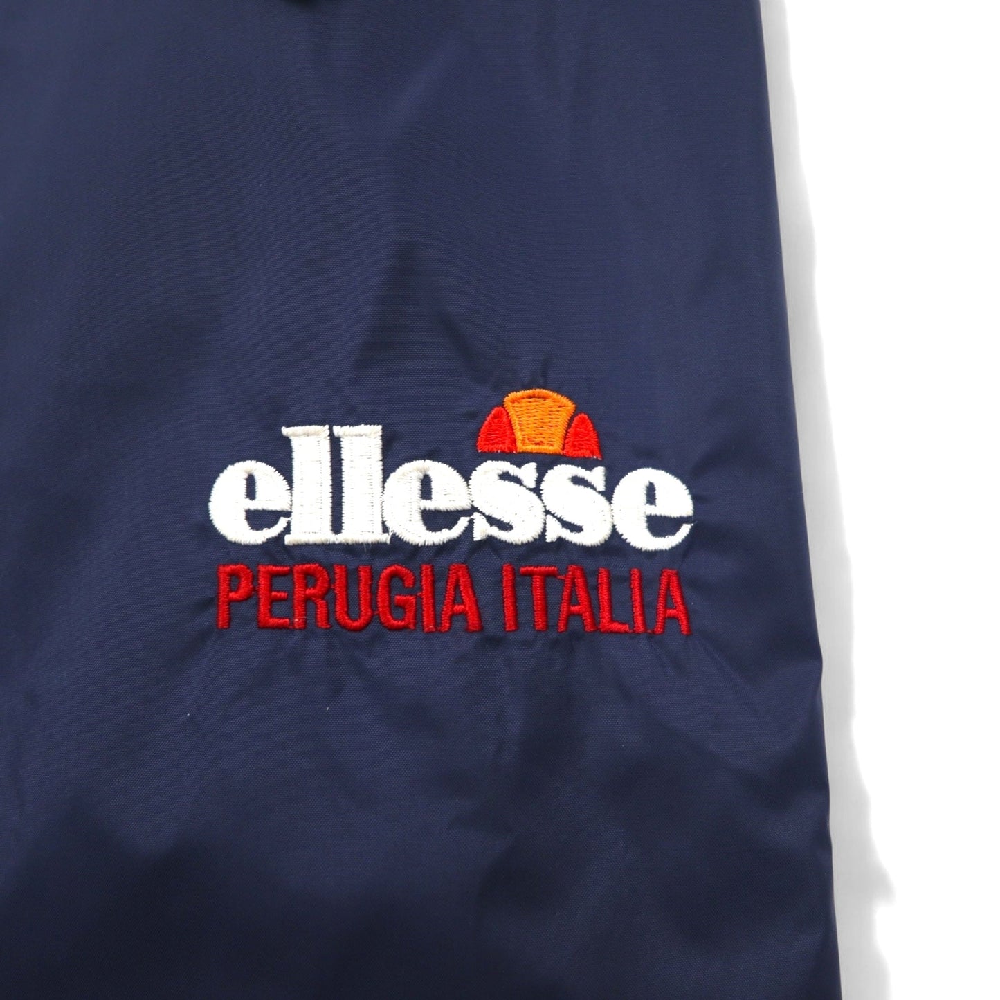 ellesse 90年代 コーチジャケット M ネイビー ポリエステル テープロゴ スナップボタン