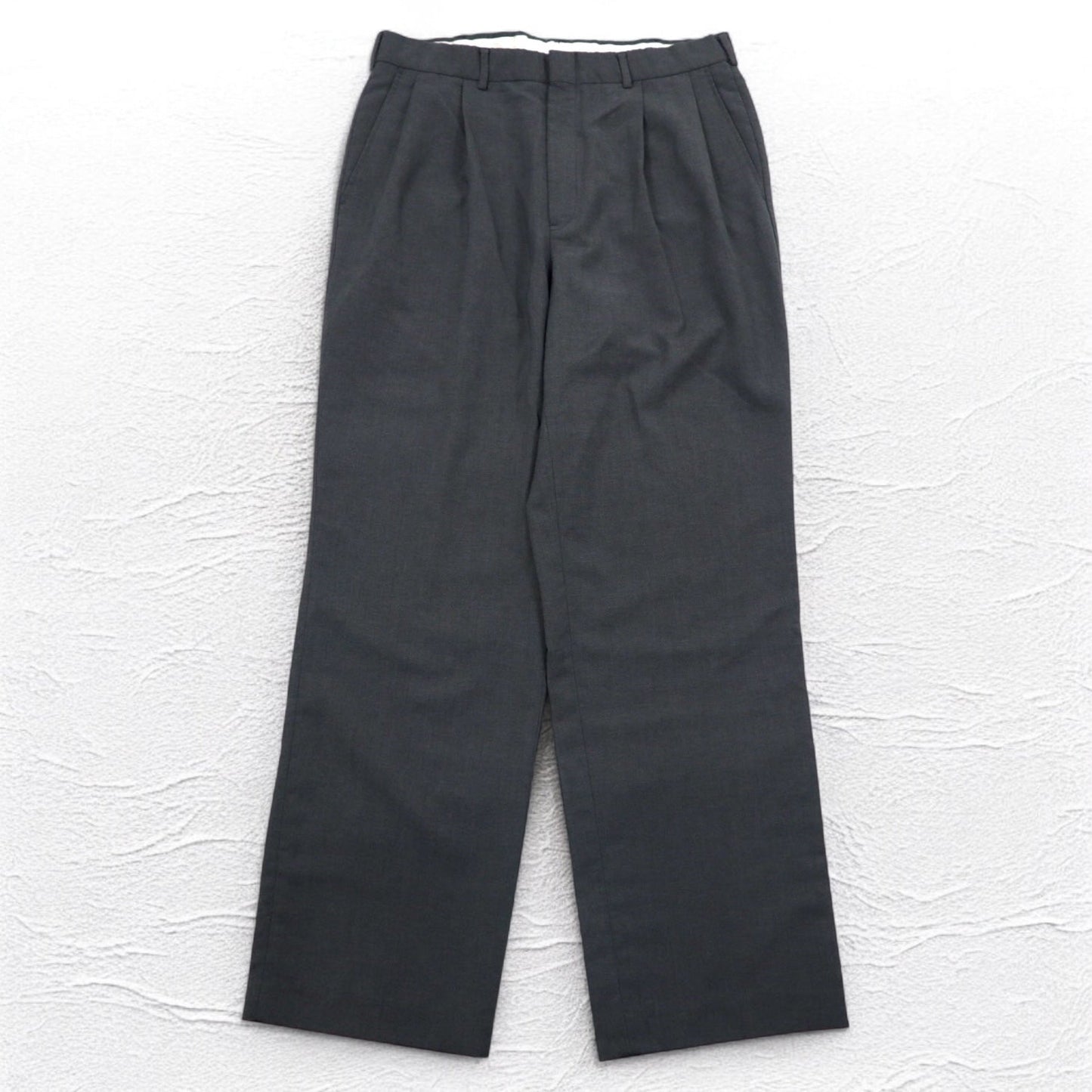TOWN CRAFT 90年代 タック ワイド スラックスパンツ M グレー ロケットTALONジップ
