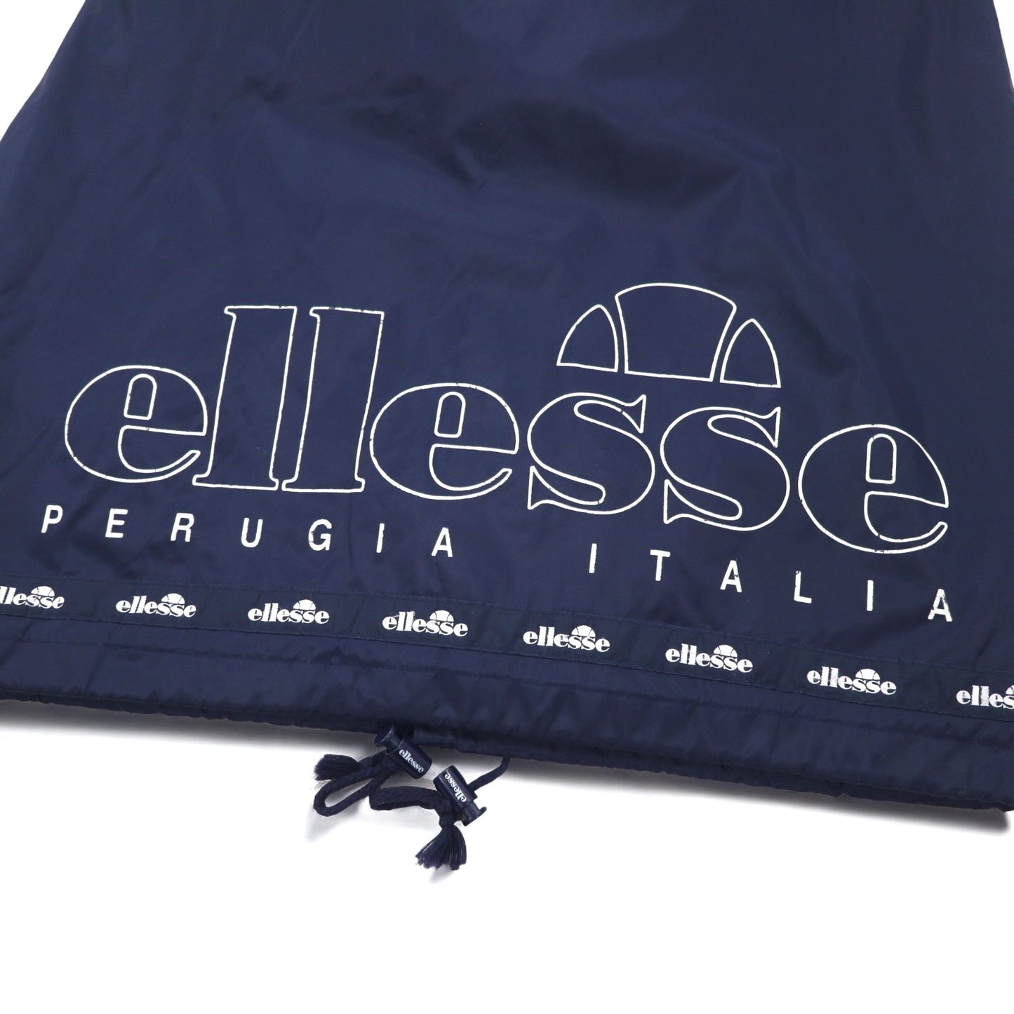 ellesse 90年代 コーチジャケット M ネイビー ポリエステル テープロゴ スナップボタン