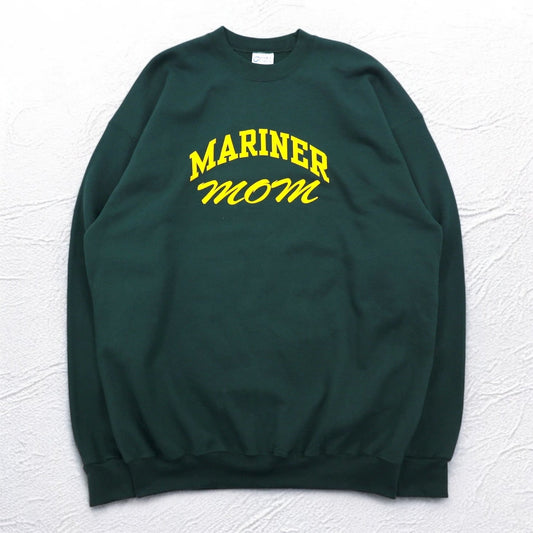 PORT & COMPANY カレッジプリント スウェット XL グリーン 裏起毛 アーチロゴ MARINER ホンジュラス製
