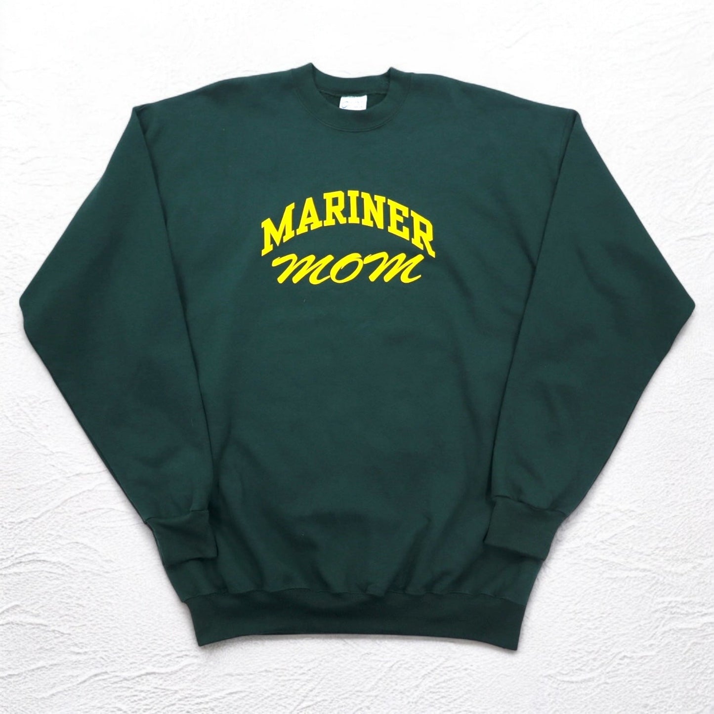 PORT & COMPANY カレッジプリント スウェット XL グリーン 裏起毛 アーチロゴ MARINER ホンジュラス製