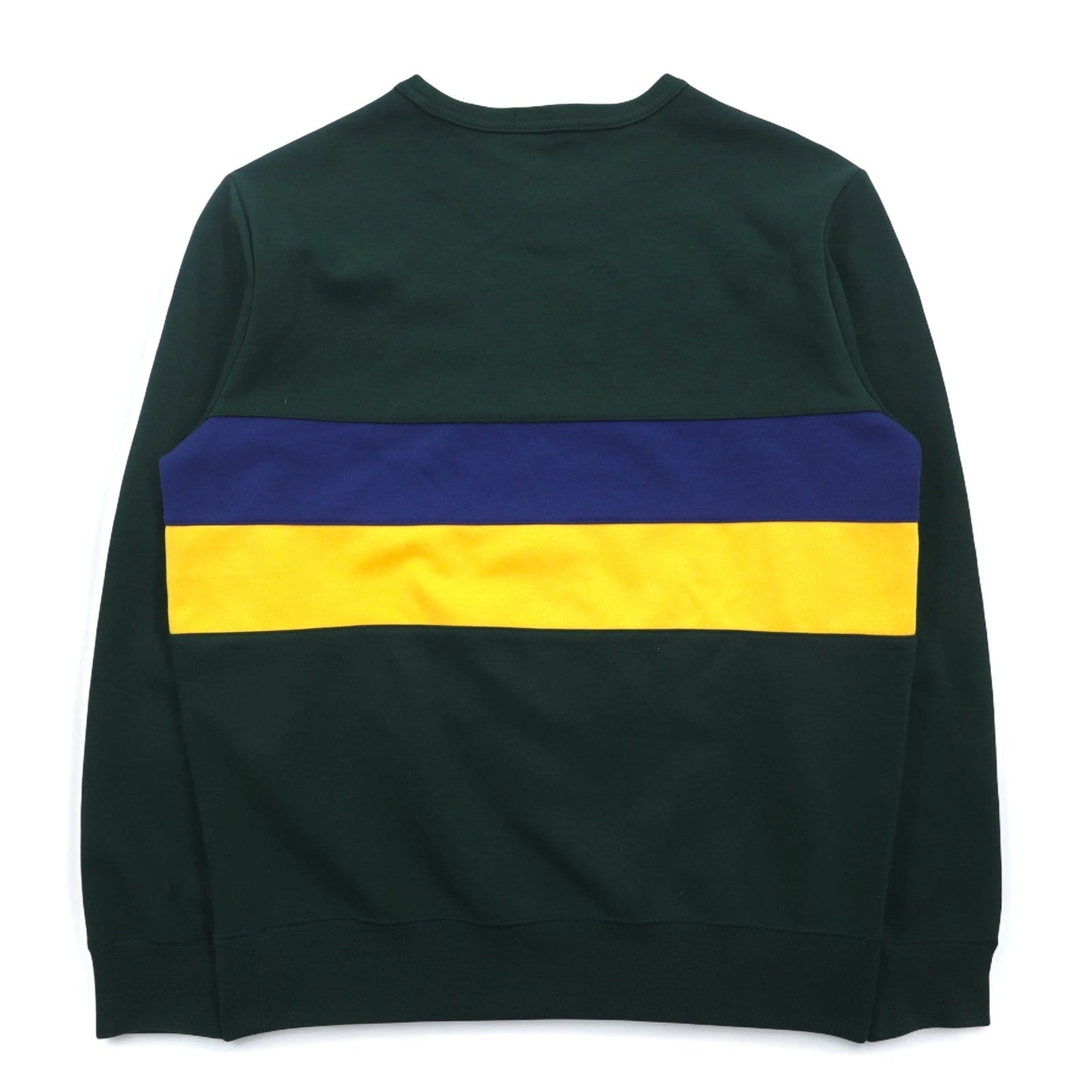 POLO RALPH LAUREN クルーネック スウェット M グリーン カラーブロック スモールポニー刺繍