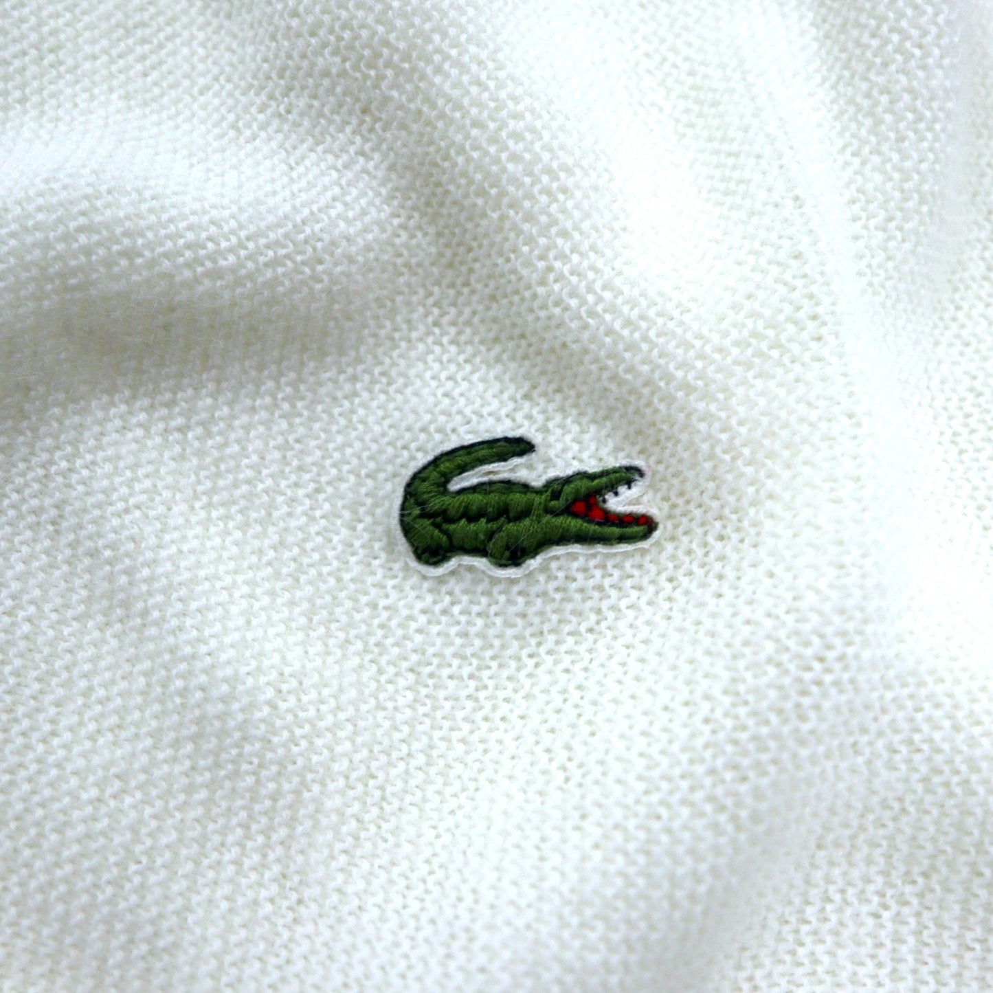 IZOD LACOSTE 80年代 USA製 アクリルニット カーディガン M ホワイト