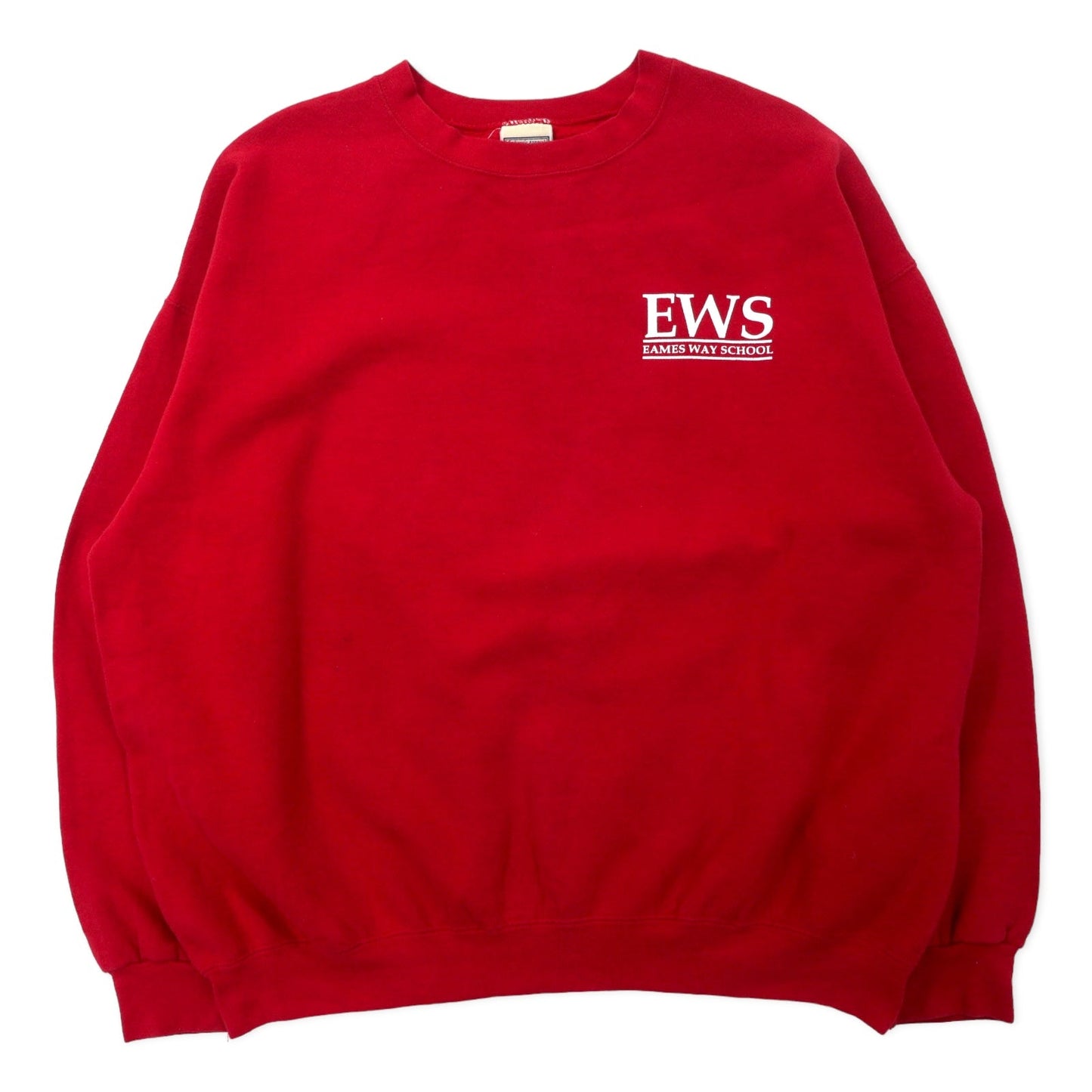 Lee カレッジ プリント スウェット XL レッド コットン heavyweight バックプリント EWS ホンジュラス製