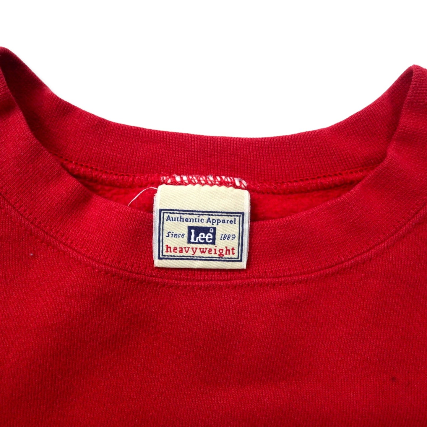 Lee カレッジ プリント スウェット XL レッド コットン heavyweight バックプリント EWS ホンジュラス製