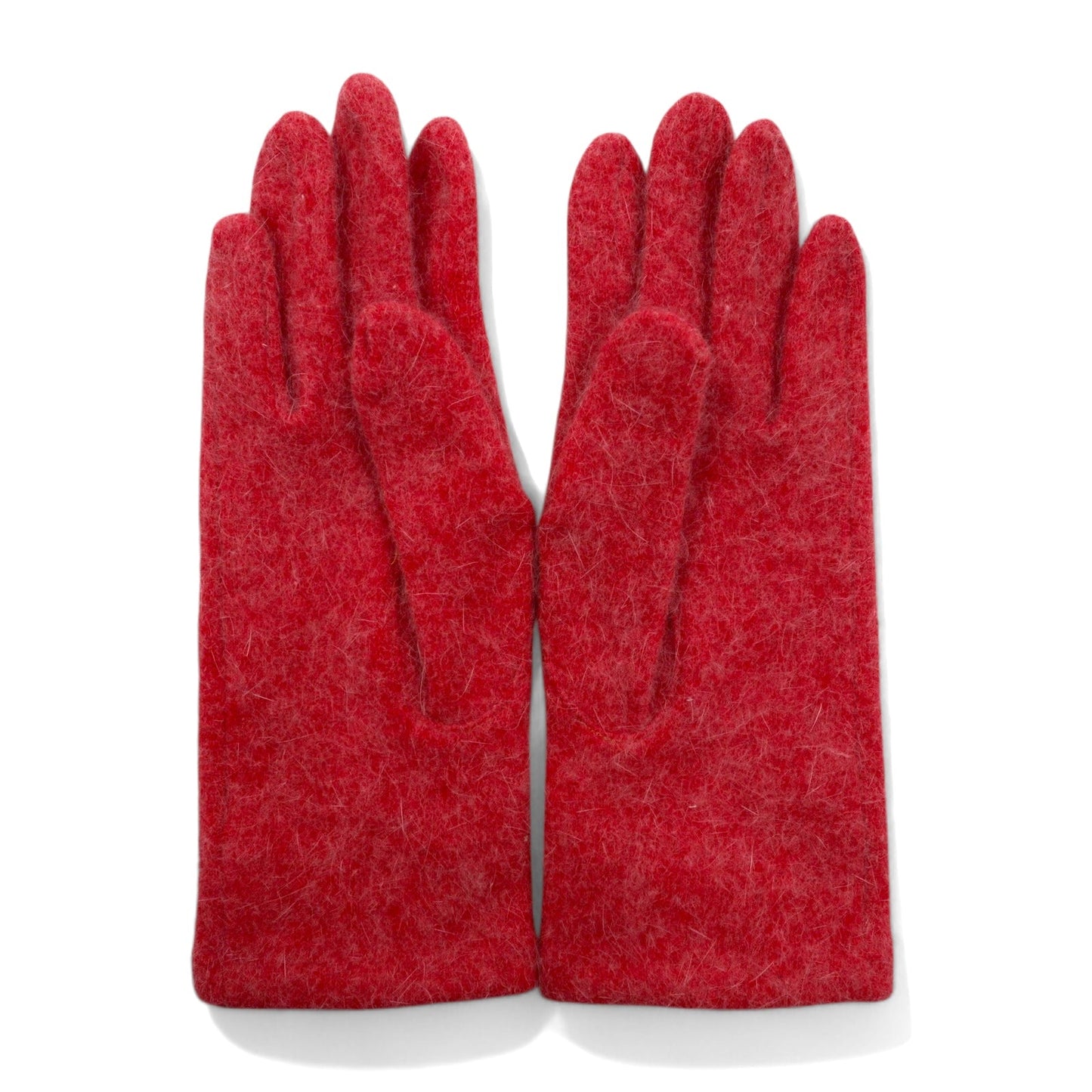 Pierre Cardin シャギーニット グローブ 手袋 ピンク ウール ステッチ ロゴ刺繍 レディース