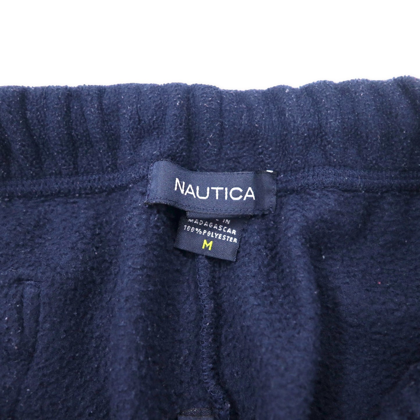 NAUTICA フリース イージーパンツ M ネイビー ポリエステル ワンポイントロゴ刺繍