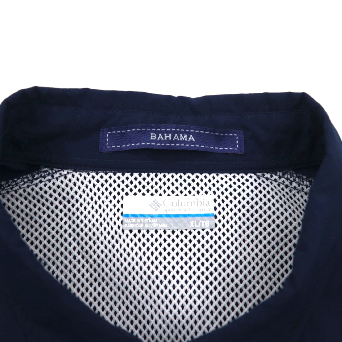 Columbia PFG バハマ2 Bahama ll ショートスリーブシャツ フィッシングシャツ XL ネイビー ナイロン OMNI-SHADE オムニシェード FM7047