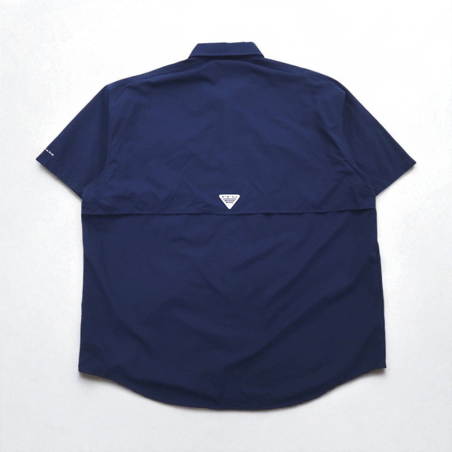 Columbia PFG バハマ2 Bahama ll ショートスリーブシャツ フィッシングシャツ XL ネイビー ナイロン OMNI-SHADE オムニシェード FM7047