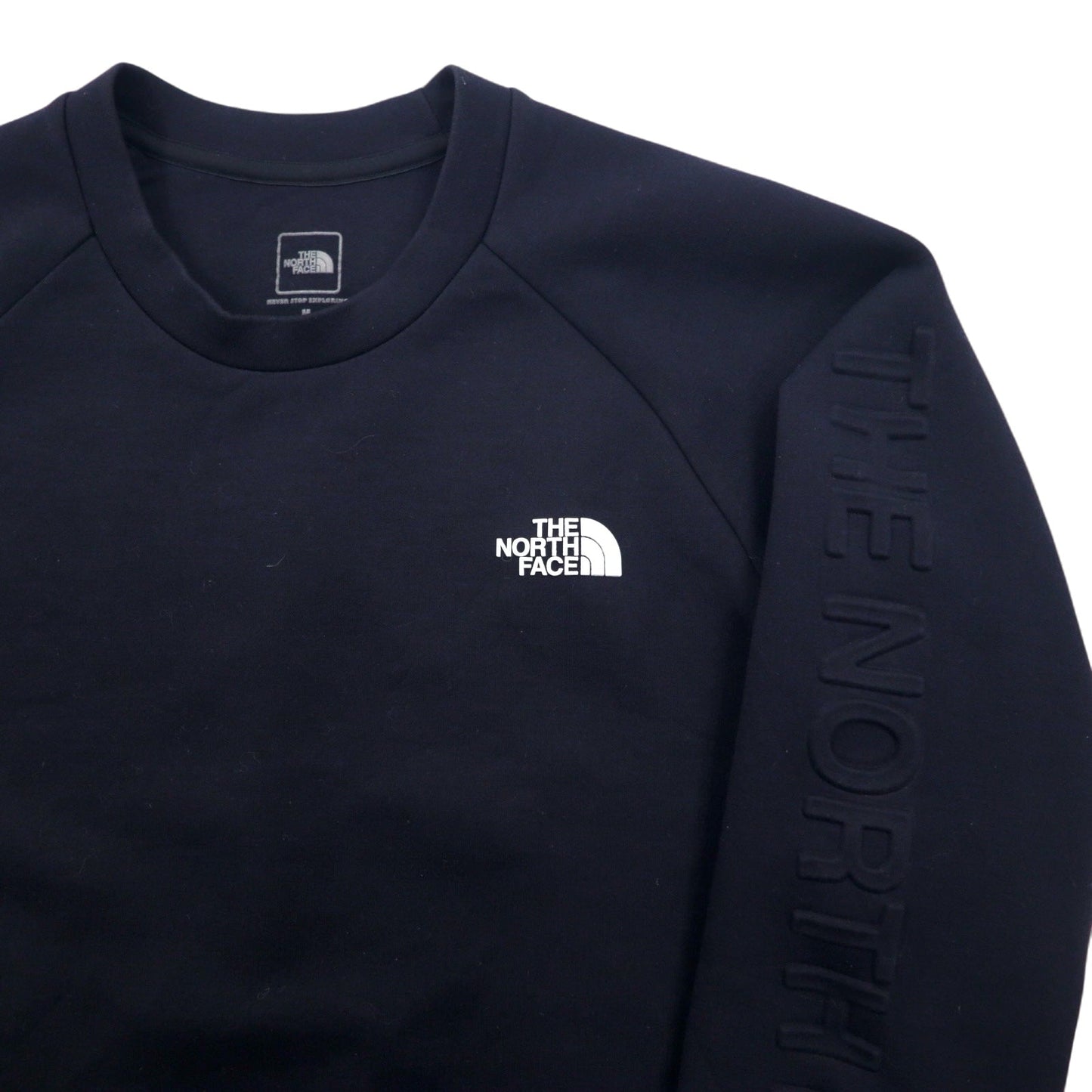 THE NORTH FACE テックエアースウェット M ブラック ポリエステルレーヨン 袖ロゴ Tech Air Sweat Crew NT12087