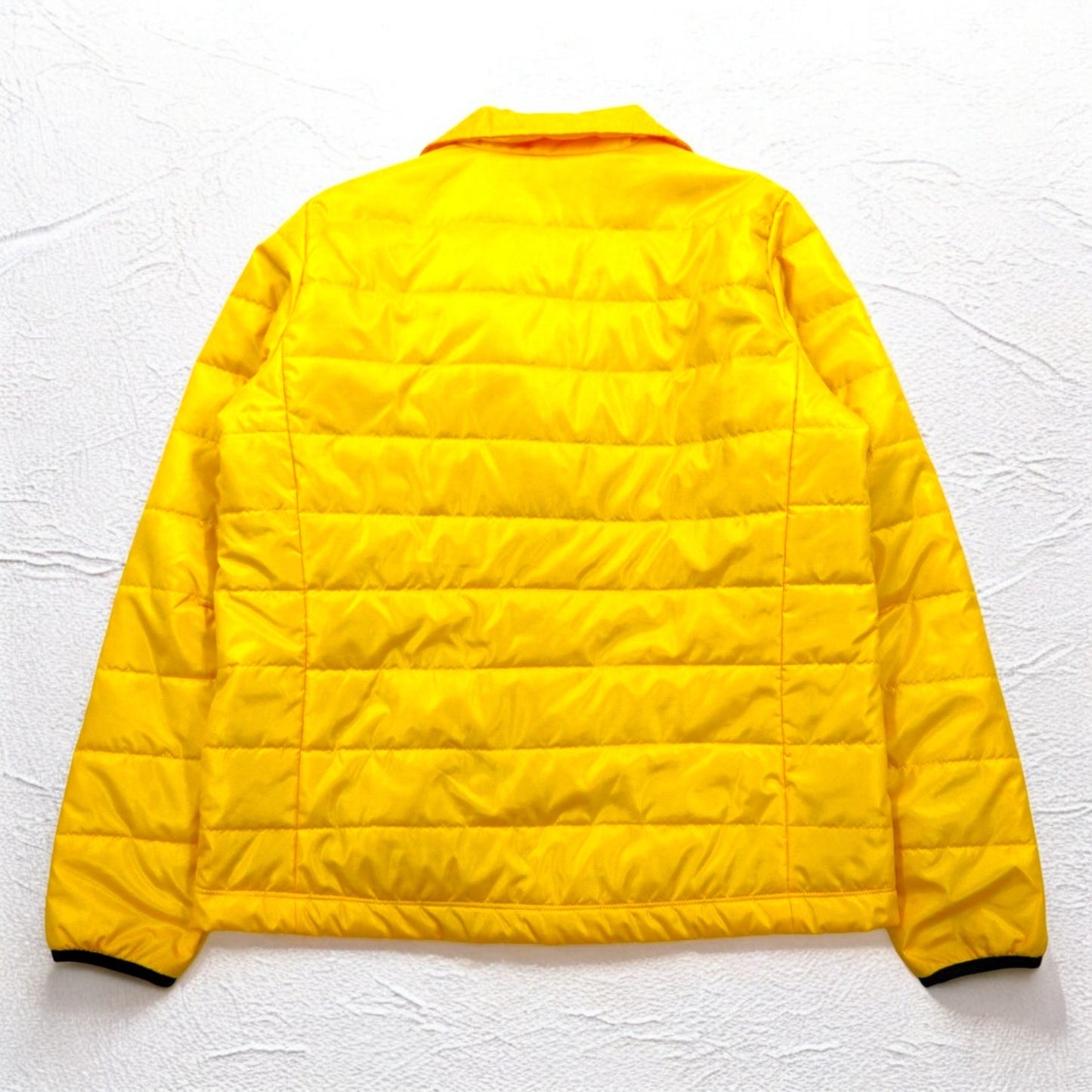 GANRYU 中綿 ダウン テーラードジャケット M イエロー ポリエステル ドローコード