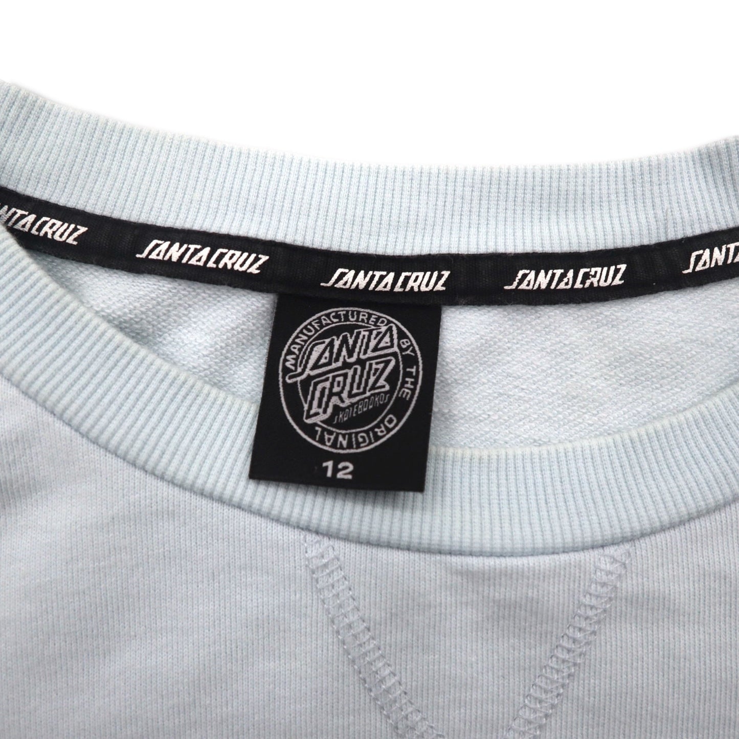 SANTA CRUZ クルーネック スウェット L ブルー コットン ロゴプリント