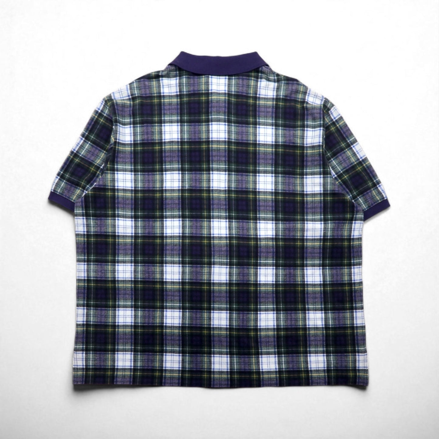 Polo by Ralph Lauren 90年代 ビッグポニー刺繍 ポロシャツ 3XL ネイビー グリーン チェック 未使用品