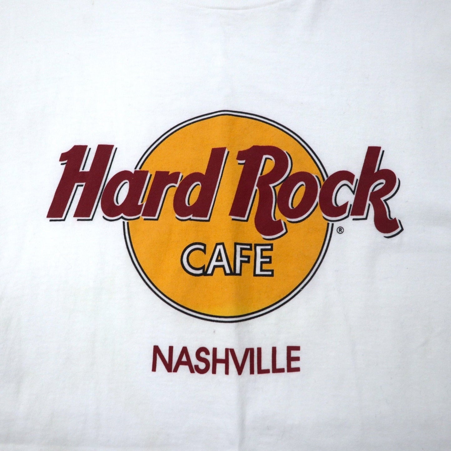 Hard Rock CAFE USA製 90年代 ロゴプリント Tシャツ XL ホワイト コットン NASHVILLE ビッグサイズ