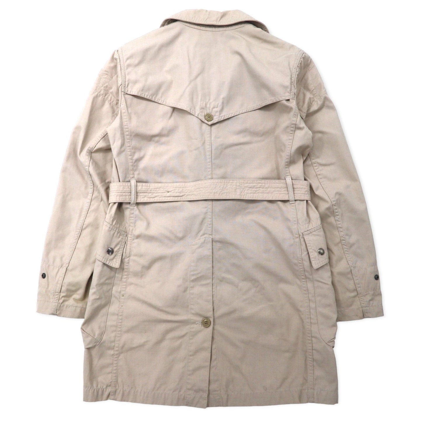 Engineerd Garments USA製 リップストップ ストームステンカラーコート XS ベージュ ナイロン コットン