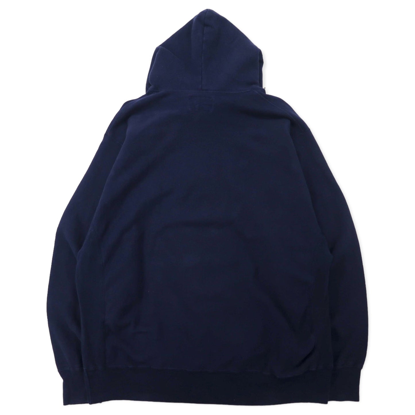 STEVE AND BARRY'S リバースウィーブ プルオーバーパーカー XXL ネイビー コットン パキ綿 カレッジ NOTREDAME ビッグサイズ