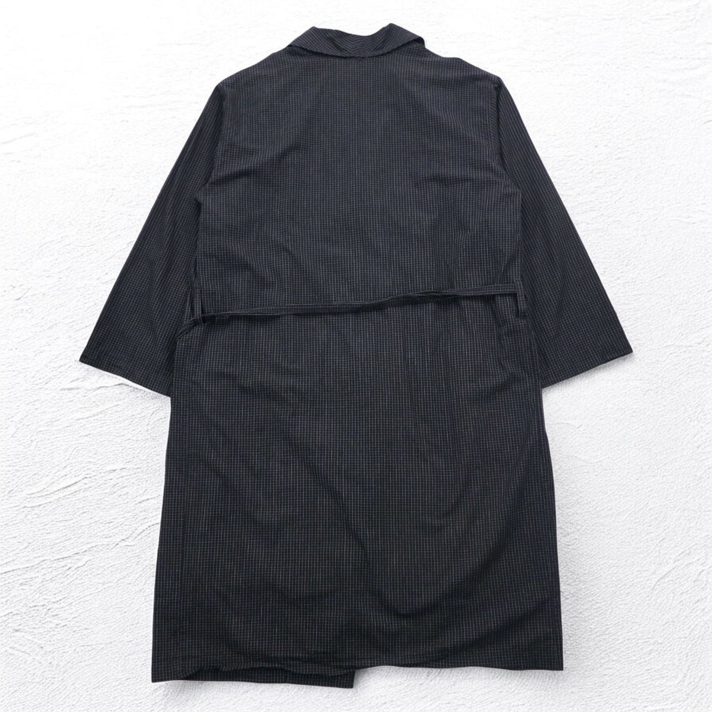 POLO RALPH LAUREN ローブコート ガウン M ブラック チェック ベルト付き Woven Robe Soho Plaid