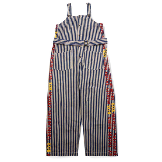KAPITAL × ZION ROOTSWEAR オーバーオール 4 ブルー ベージュ ストライプ SINGS BOB MARLEY TALKIN’ BLUES COLLECTION ボブマーリー BK190P011