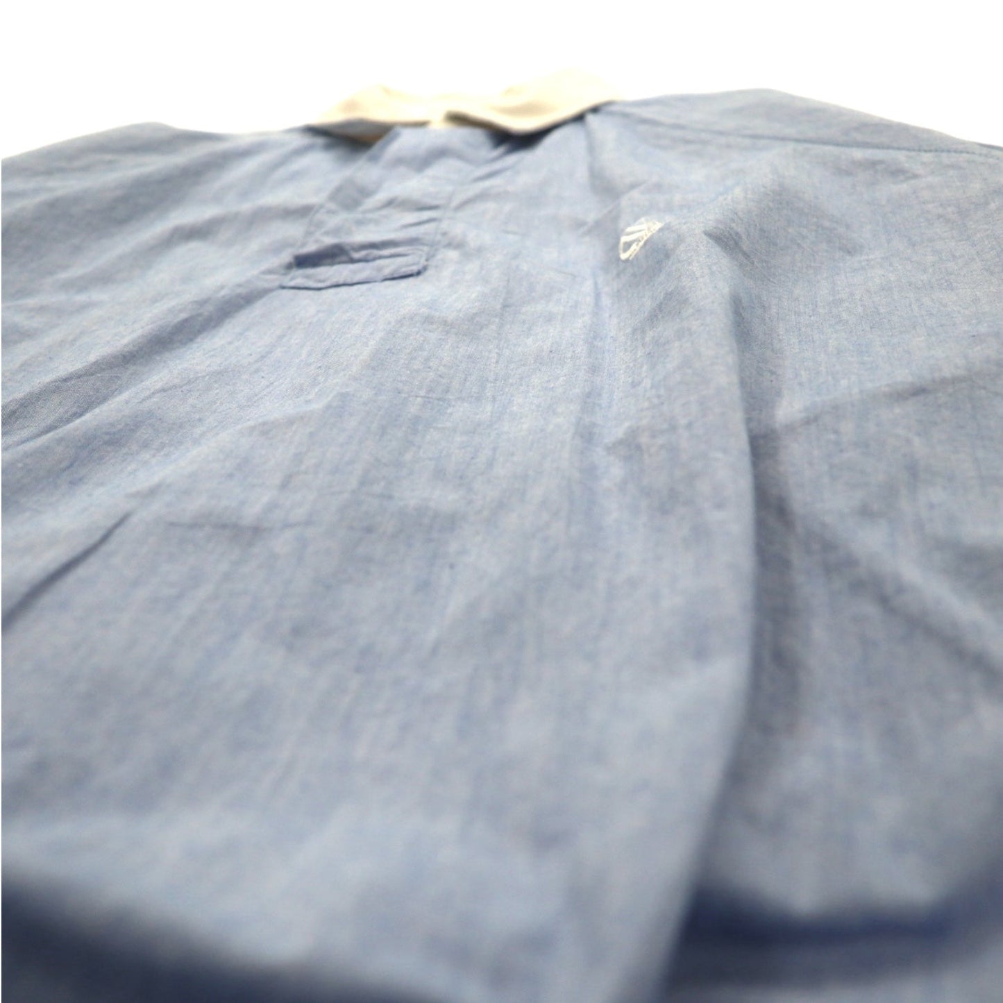 nautica 90年代 プルオーバー シャンブレーシャツ XL ブルー コットン ワンポイントロゴ刺繍