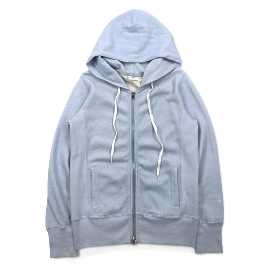 Champion リバースウィーブ REVERSE WEAVE ダブル ジップアップパーカー M ライト ブルー CWSF113