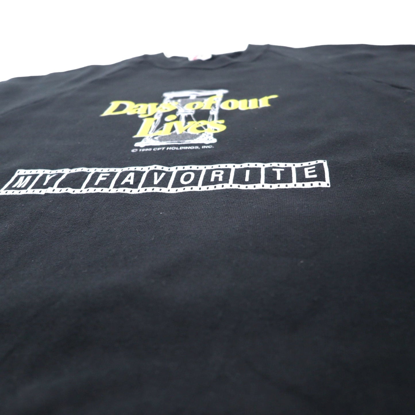 JERZEES USA製 90年代 プリント スウェット L ブラック コットン 裏起毛 Days of our Lives