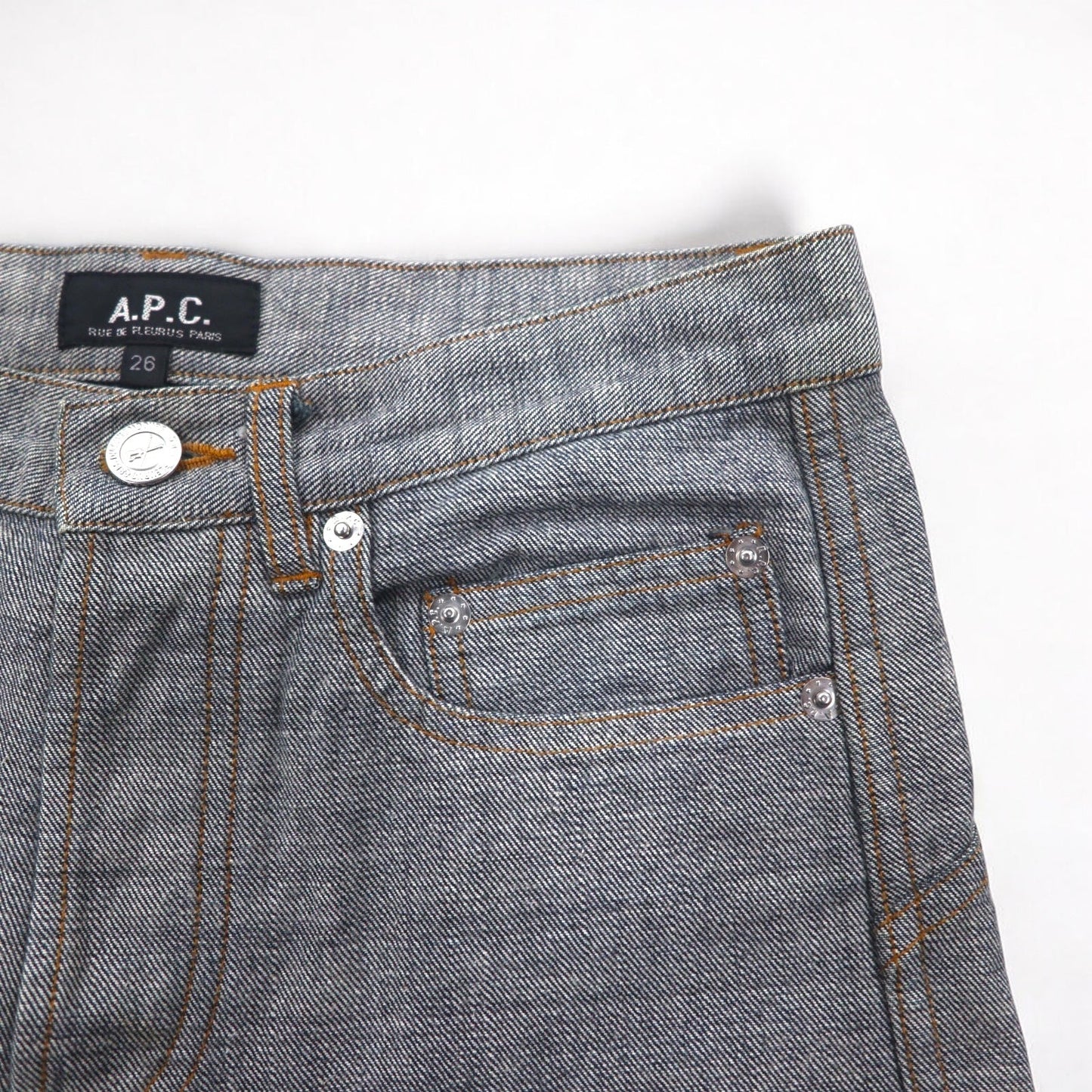 A.P.C. インサイドアウト デザイン デニムパンツ M グレー コットン 日本製