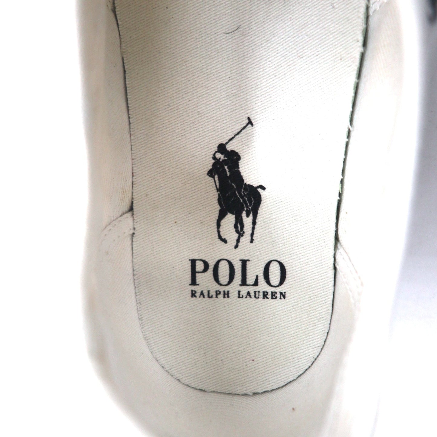 POLO RALPH LAUREN オールオーバーポニー スニーカー 26cm ホワイト コットン キャンバス 刺繍 KEATON PONY AOPP