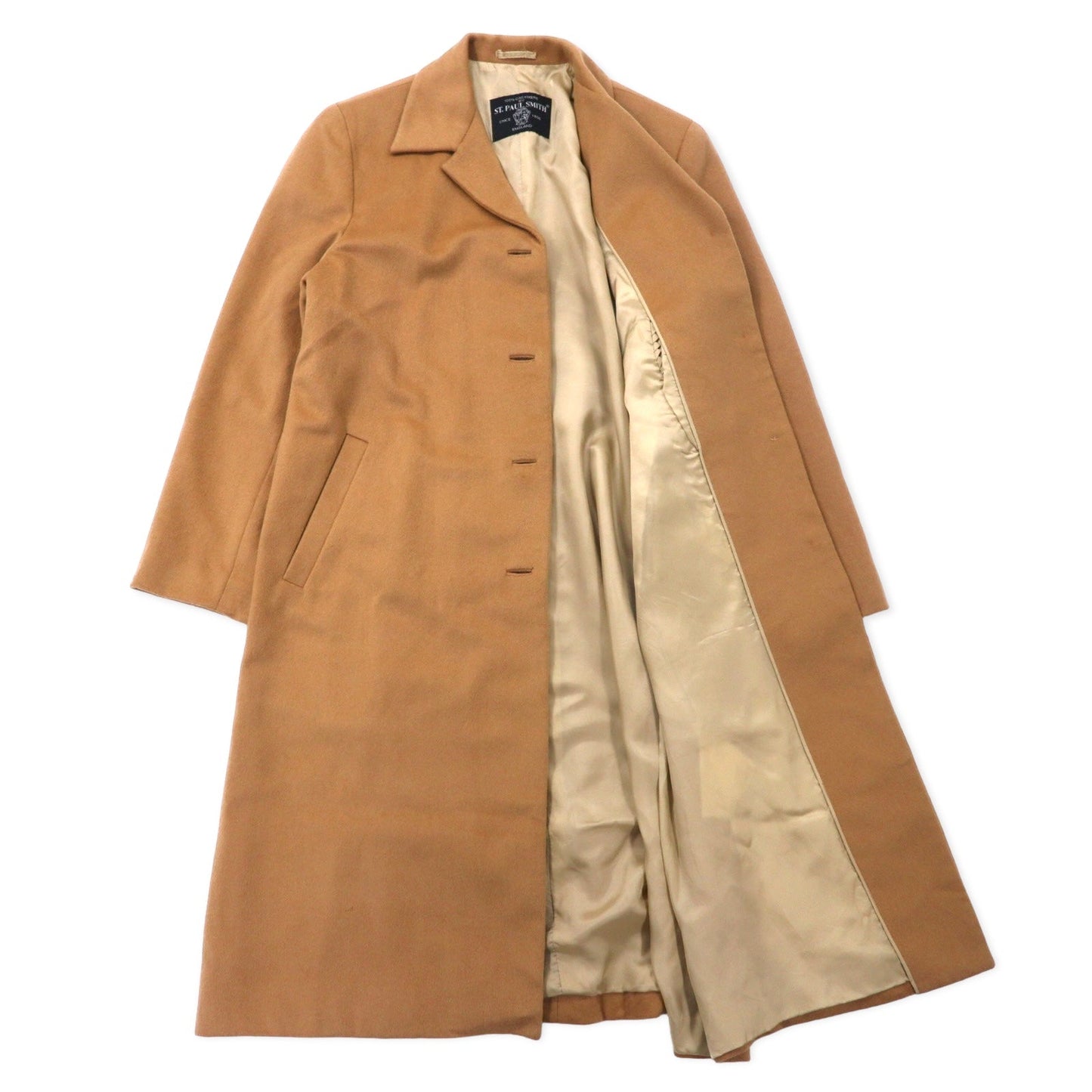 ST. PAUL SMITH カシミア ステンカラーコート L ベージュ ウール