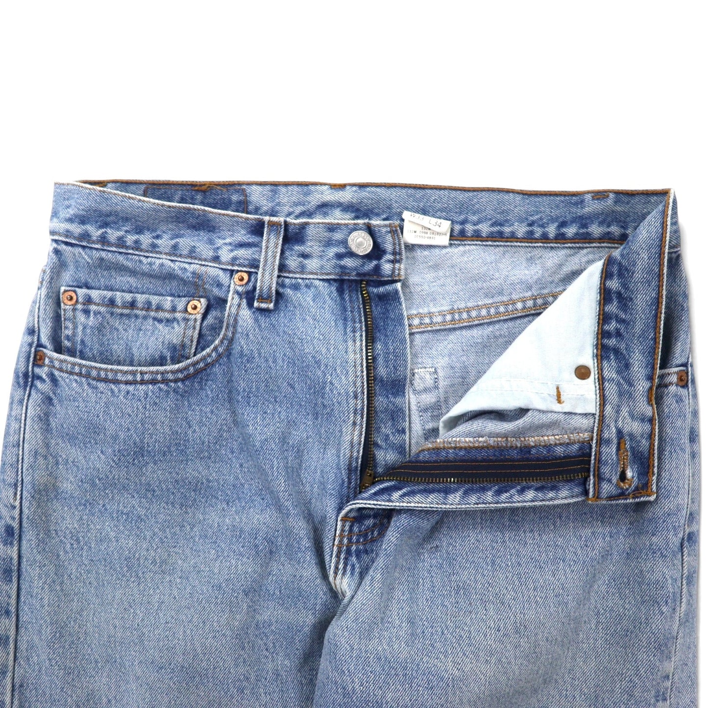 Levi's USA製 90年代 550 リラックスフィット テーパード デニムパンツ 33 ブルー アイスウォッシュ コットン ジッパーフライ Relaxed Tapered Leg Jeans 550-4891