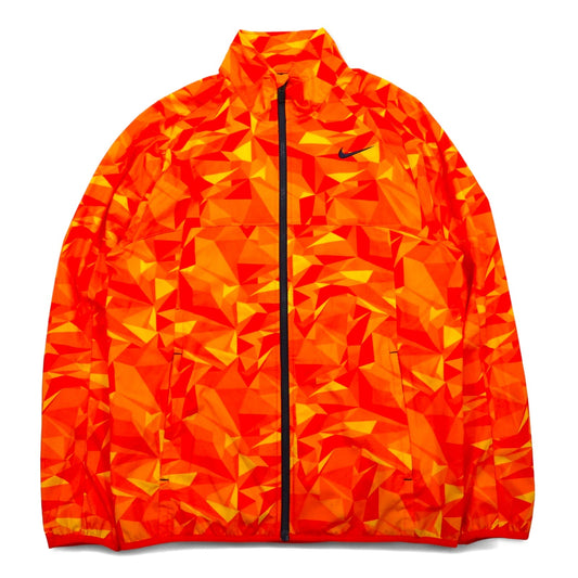 NIKE ドライフィット ウーブン トラックジャケット ジャージ M オレンジ 総柄 スウォッシュ 477534-890