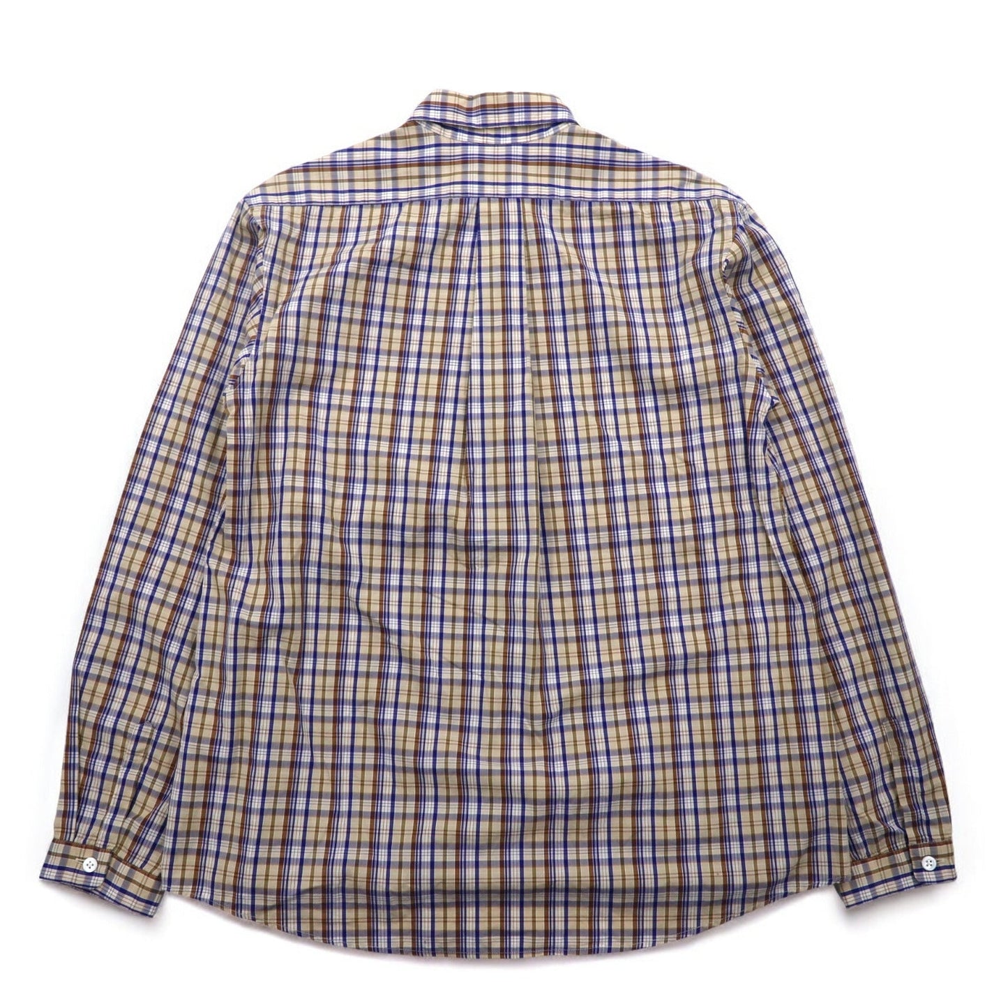 DIGAWEL ボタンダウン シャツ S ベージュ ネイビー コットン 日本製