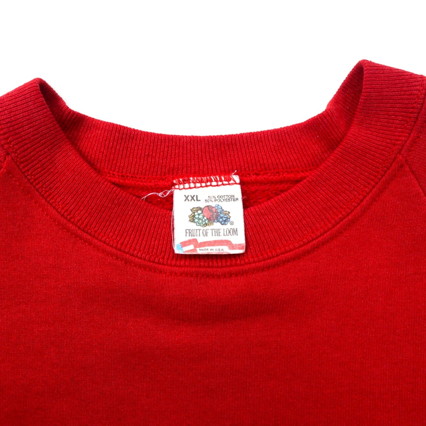 FRUIT OF THE LOOM USA製 90年代 プリント スウェット XXL レッド コットン CESKOSLOVENSKO ビッグサイズ