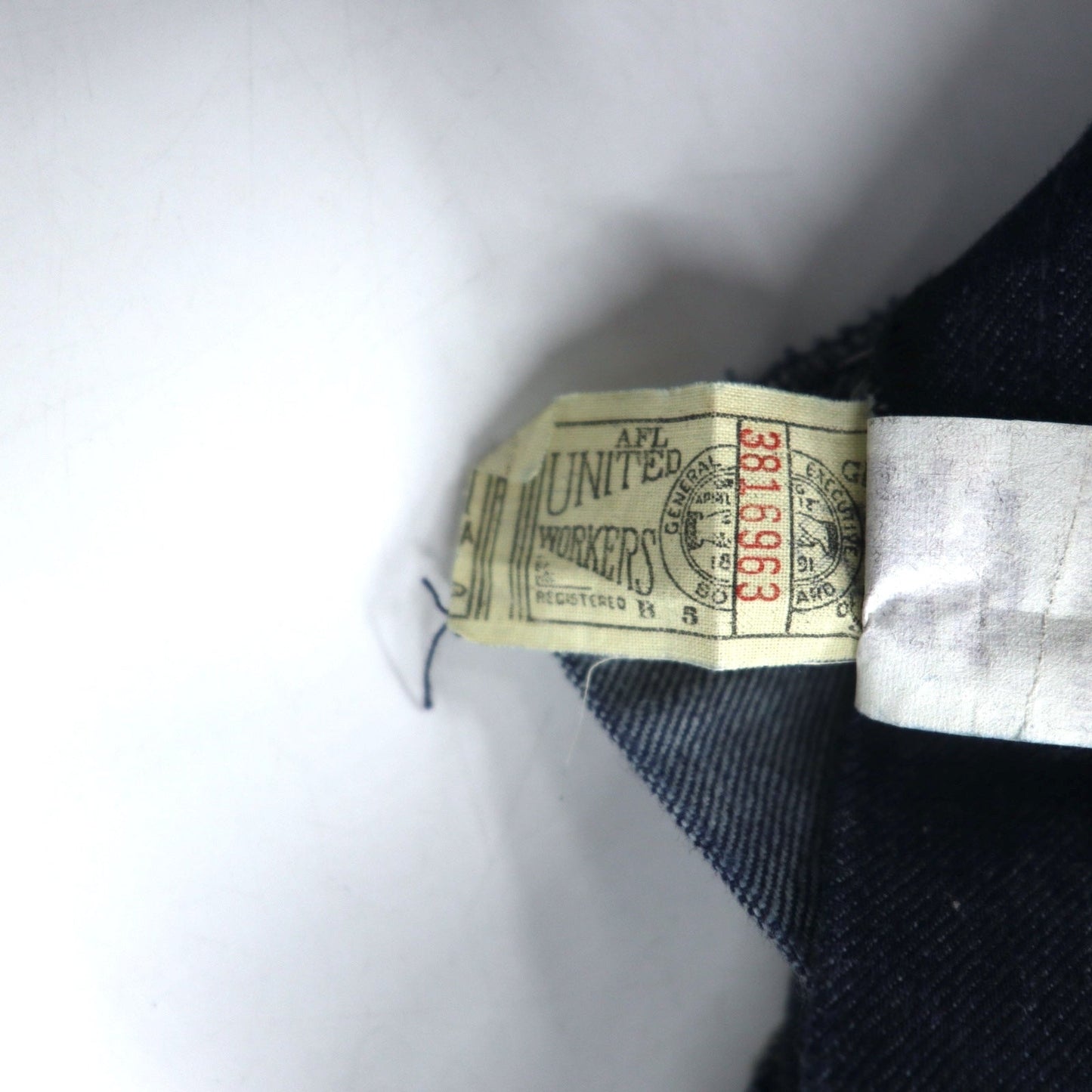 Lee 70年代 USA製 ハイウエスト センタープレス デニムパンツ S インディゴ ブルー 42TALON ユニオンチケット 303-1949