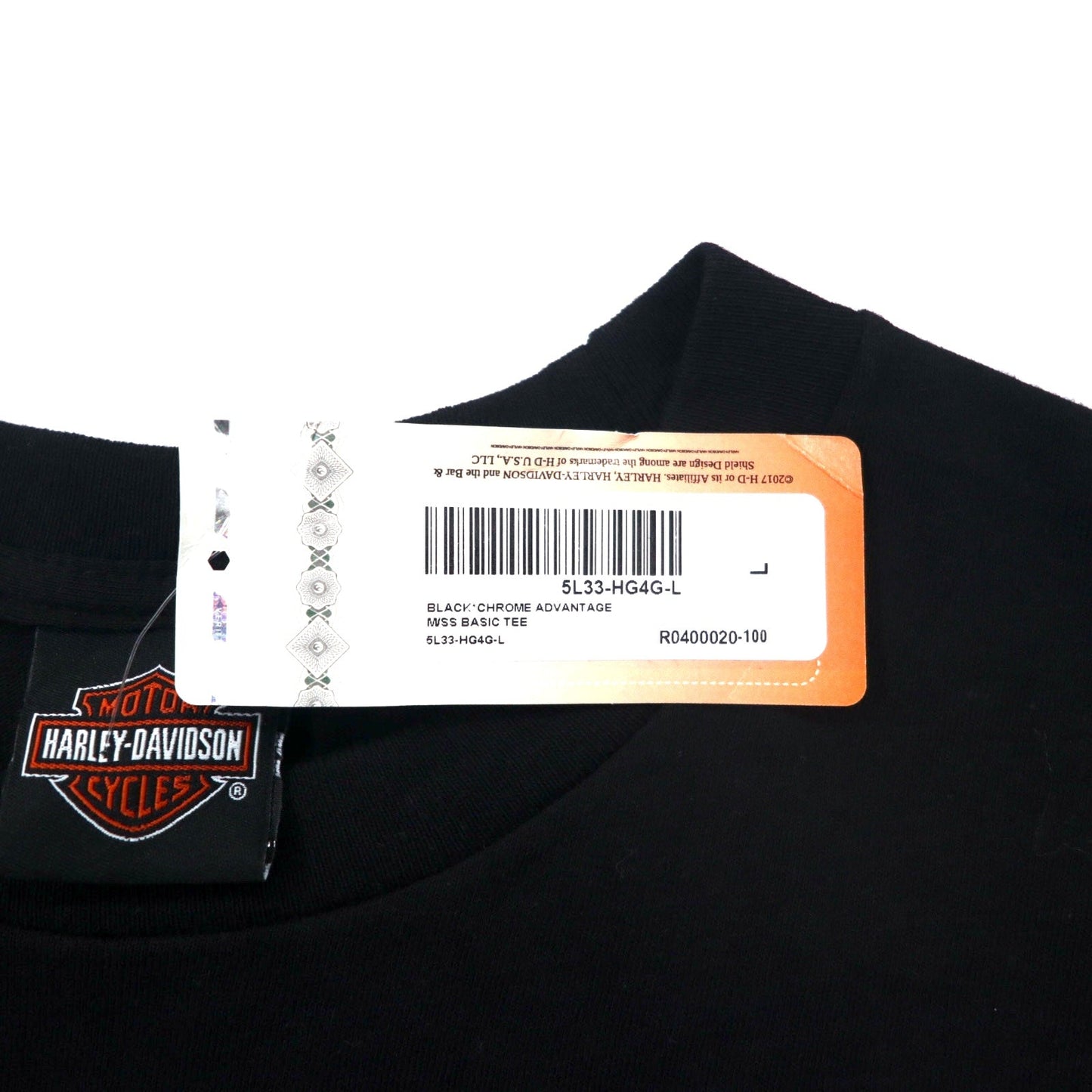 HARLEY DAVIDSON ロゴプリント Tシャツ L ブラック コットン MACON GEORGIA ニカラグア製 未使用品