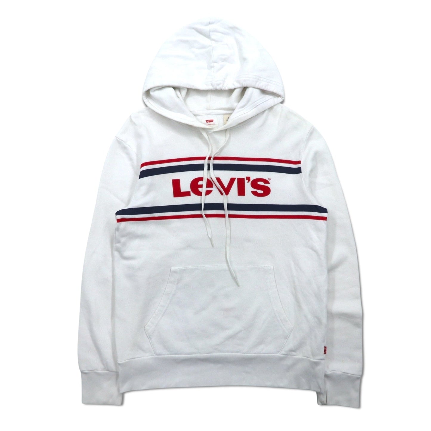 Levi's ロゴ フーディー プルオーバーパーカー S ホワイト コットン 19622-0020 トルコ製