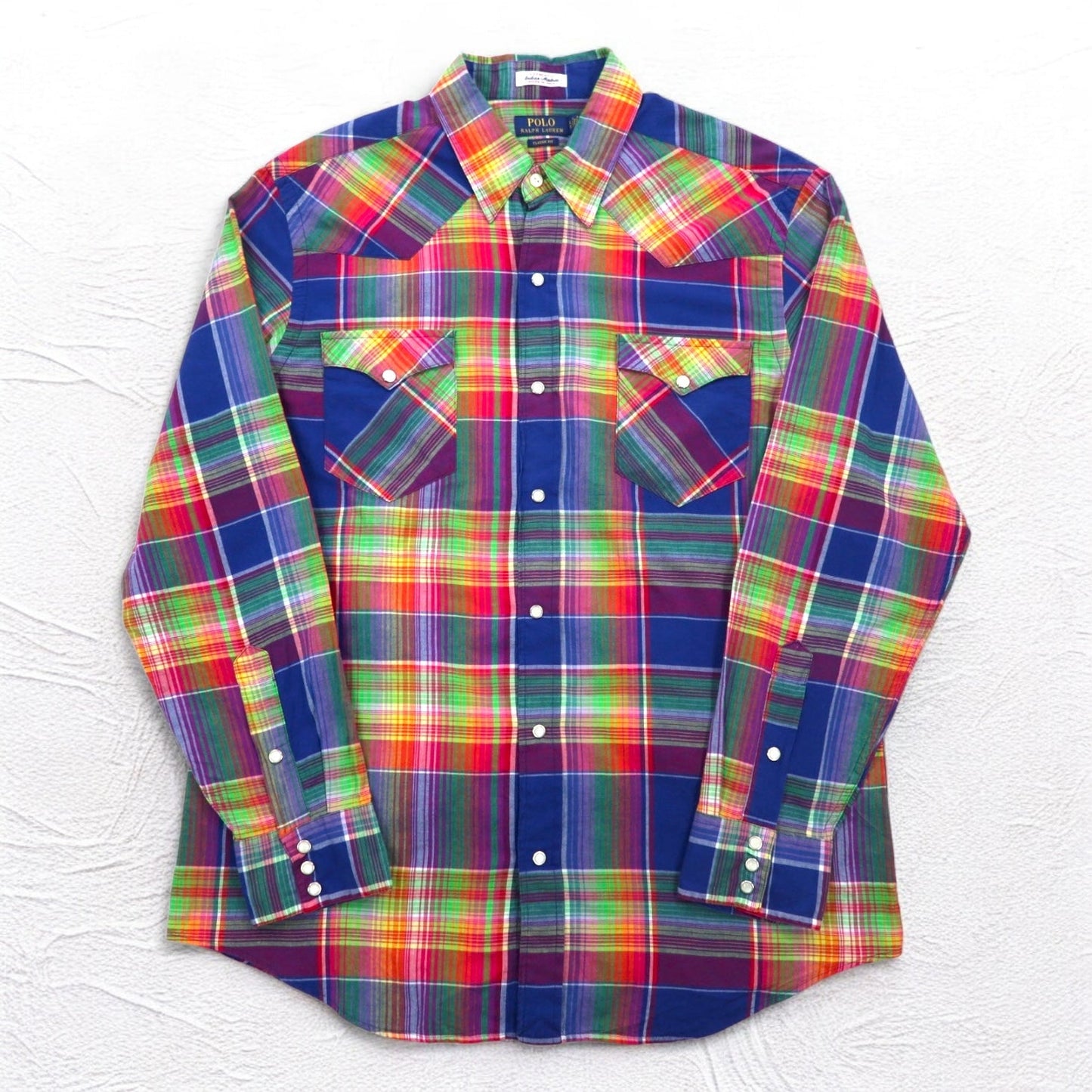 POLO RALPH LAUREN インディアン マドラス INDIAN MADRAS ウエスタンシャツ XL チェック CLASSIC FIT