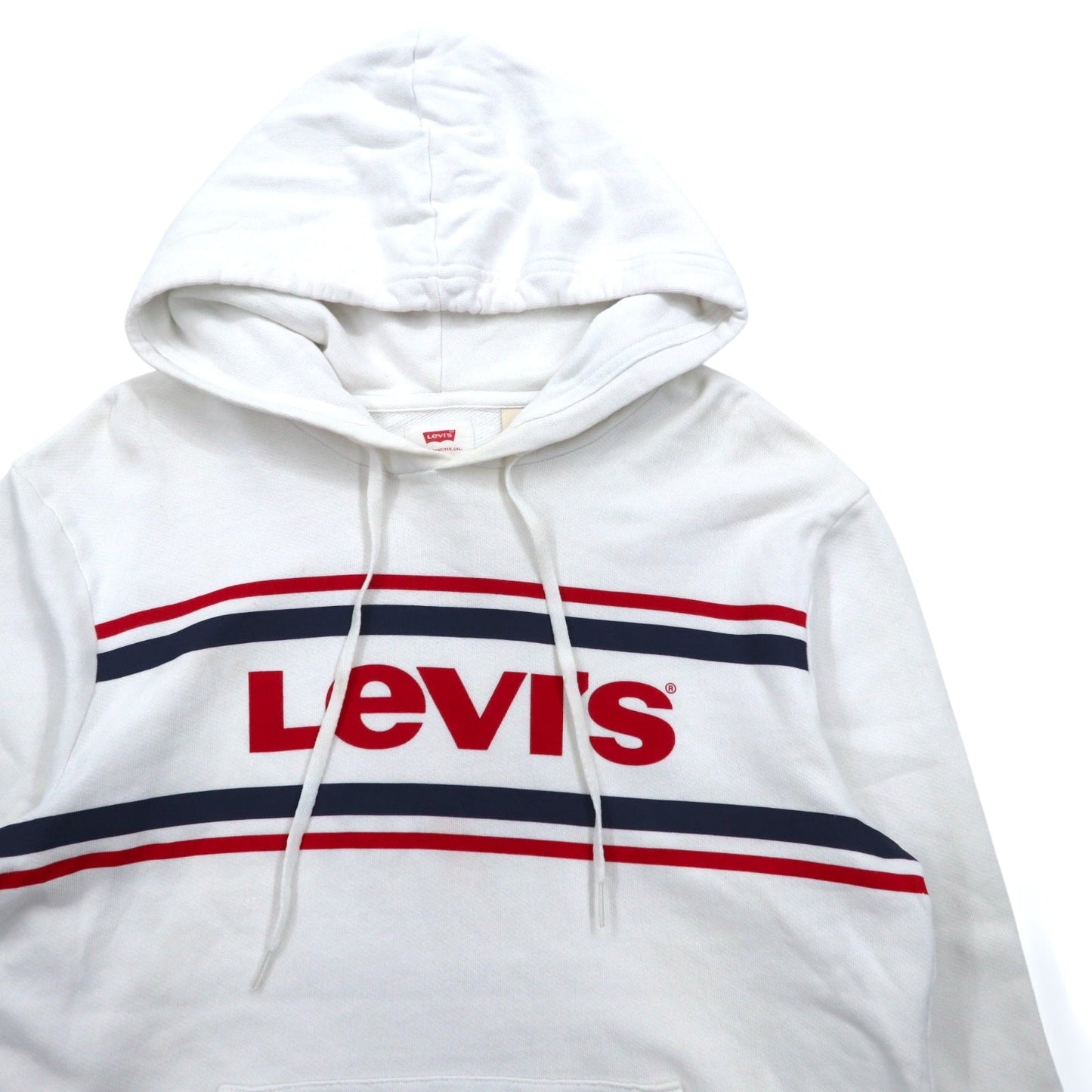 Levi's ロゴ フーディー プルオーバーパーカー S ホワイト コットン 19622-0020 トルコ製