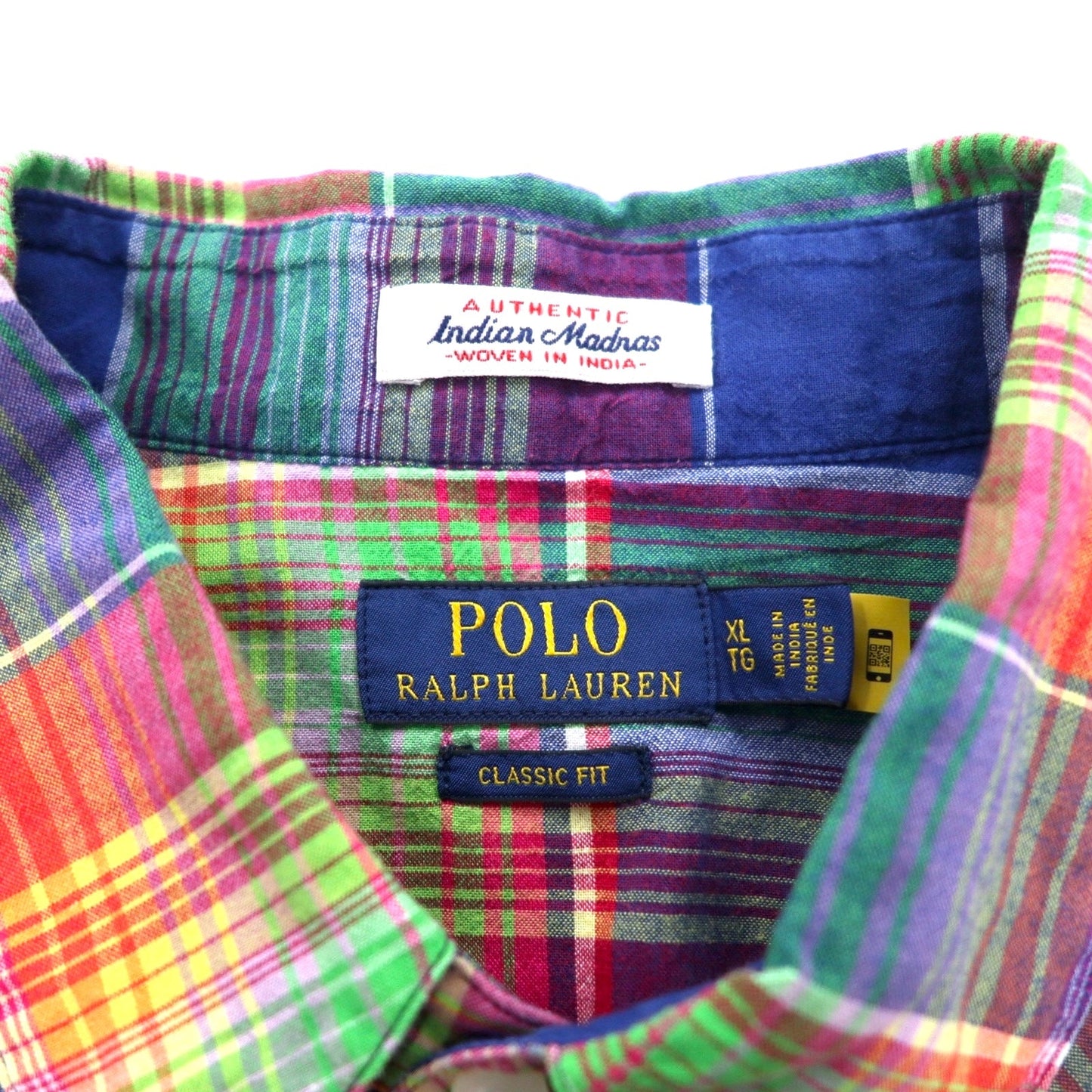 POLO RALPH LAUREN インディアン マドラス INDIAN MADRAS ウエスタンシャツ XL チェック CLASSIC FIT