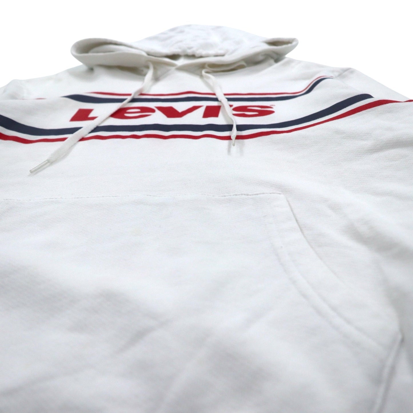 Levi's ロゴ フーディー プルオーバーパーカー S ホワイト コットン 19622-0020 トルコ製