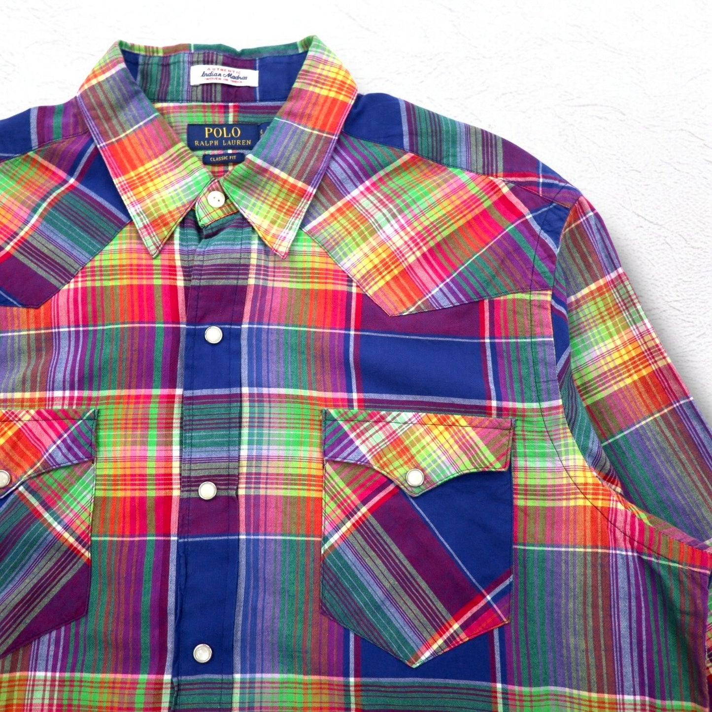 POLO RALPH LAUREN インディアン マドラス INDIAN MADRAS ウエスタンシャツ XL チェック CLASSIC FIT