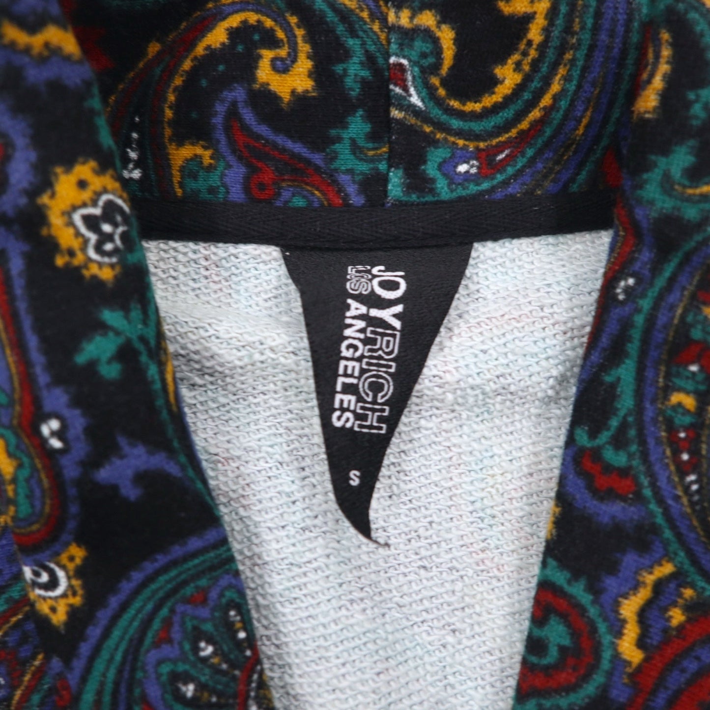 JOYRICH ペイズリー スウェット カーディガン ショールカラー ジャケット S  マルチカラー 総柄 コットン