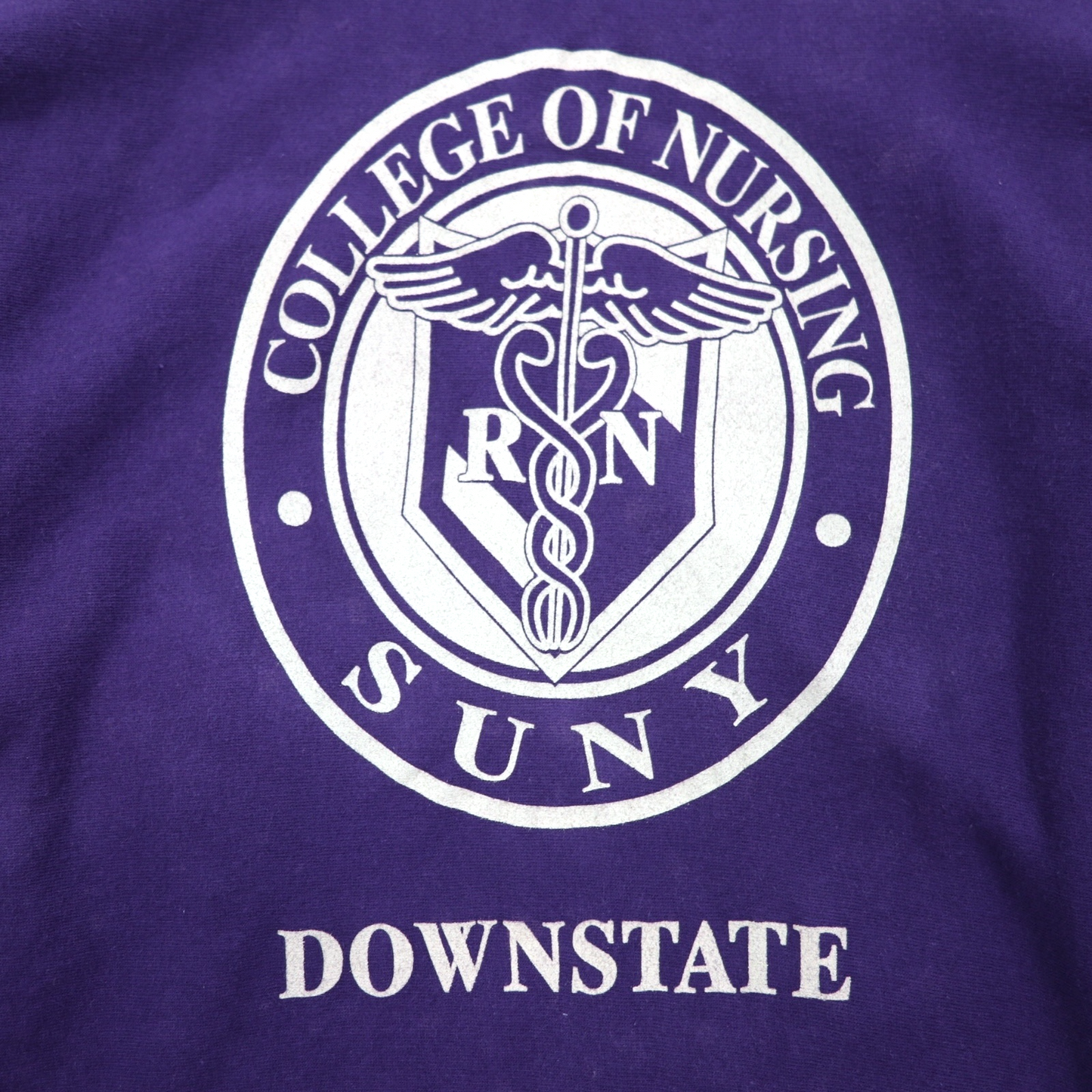 MV SPORT 90年代 リバースウィーブ PRO-WEAVE カレッジプリント スウェット XL パープル 裏起毛 DOWNSTATE