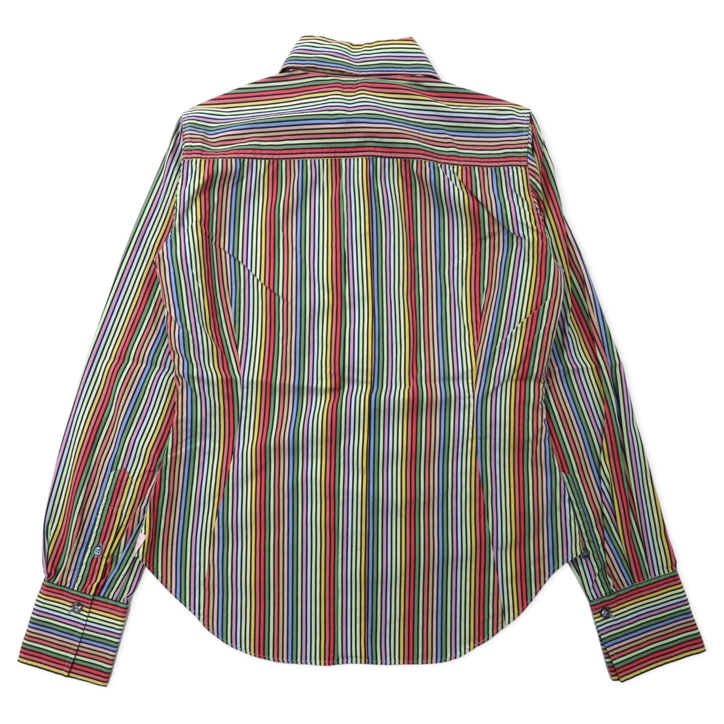 Paul Smith BLUE イタリア製 ドレスシャツ 40 マルチカラー ストライプ コットン