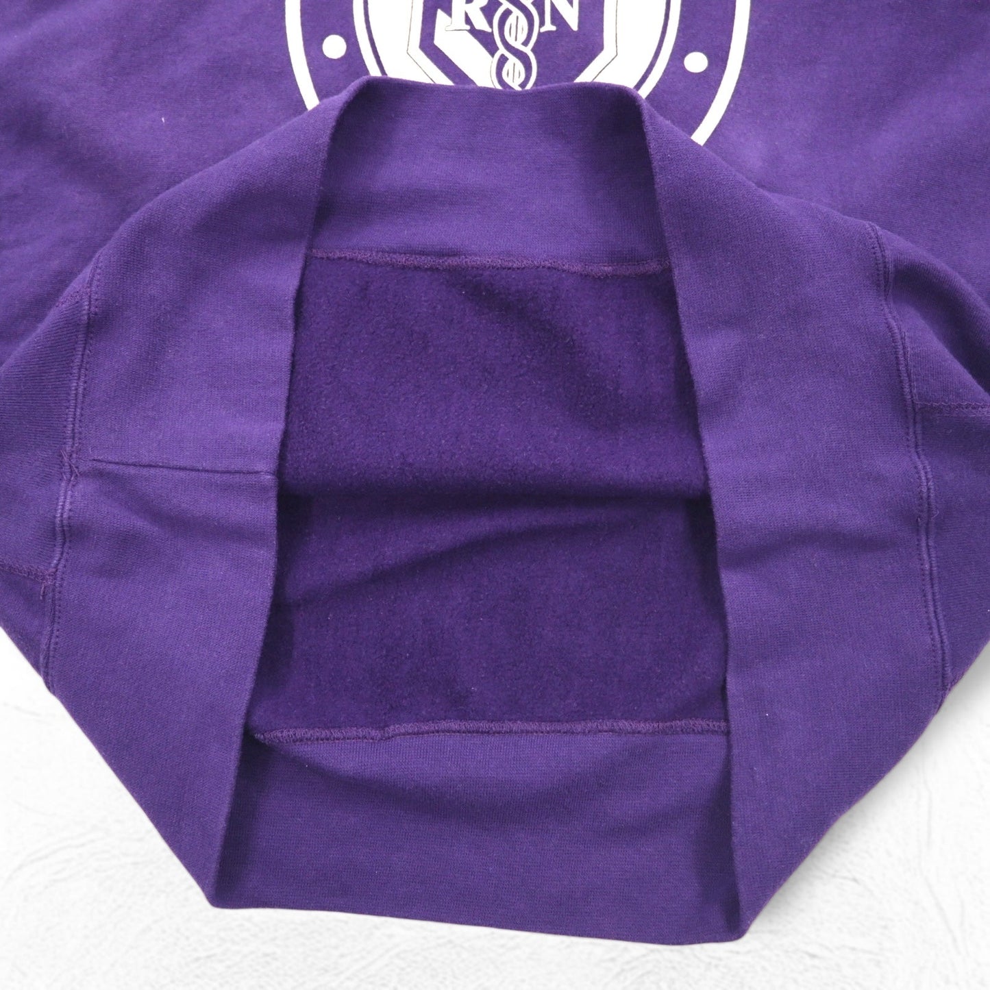 MV SPORT 90年代 リバースウィーブ PRO-WEAVE カレッジプリント スウェット XL パープル 裏起毛 DOWNSTATE