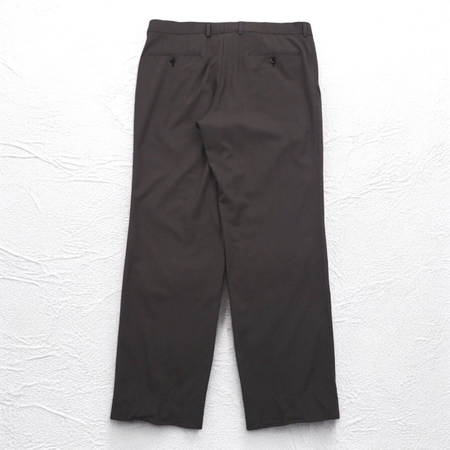 HUGO BOSS イタリア製 SUPER 120's ワイド スラックスパンツ スーツ XL グレー BIO TECH バイオテック GUABELLO