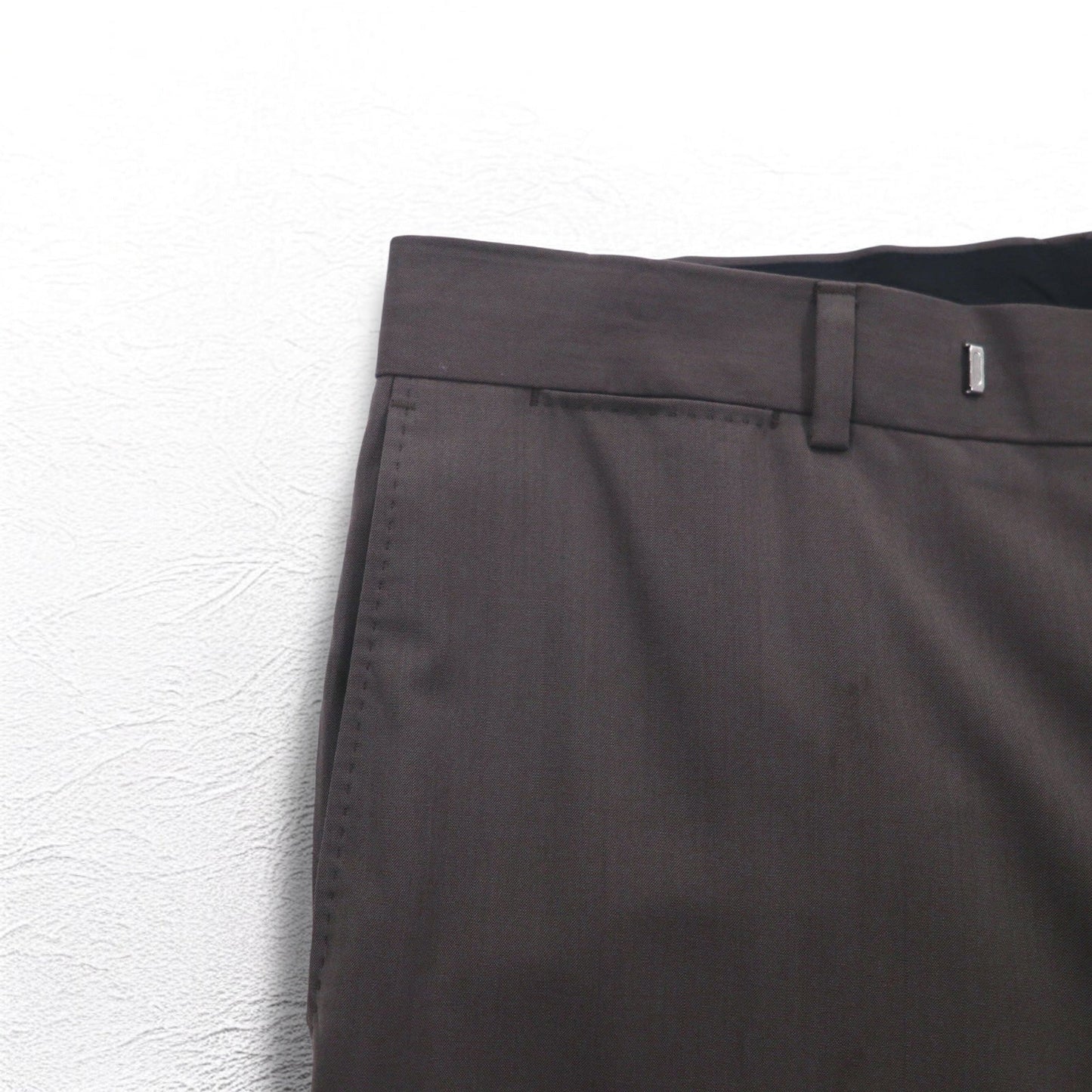 HUGO BOSS イタリア製 SUPER 120's ワイド スラックスパンツ スーツ XL グレー BIO TECH バイオテック GUABELLO